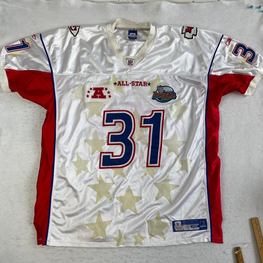 Reebok‎ Priest Holmes 2004 NFL Pro Bowl Jersey Mens Size 60 White Authentic AFC